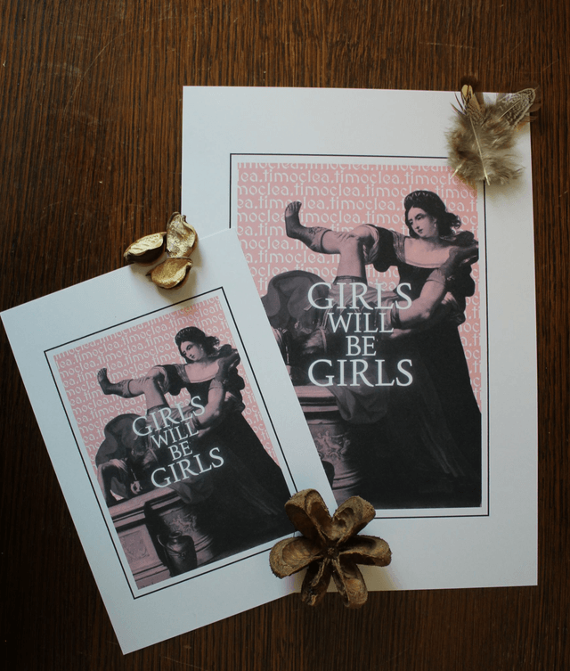 Card "Girls will be Girls"